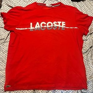🐊LACOSTE sport Graphic T-Shirt red 3XL